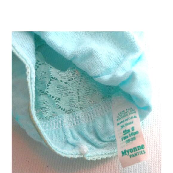 Vintage Myonne Blue Hi Leg Panties Bloomers Size 6 NEW - Picture 4 of 8